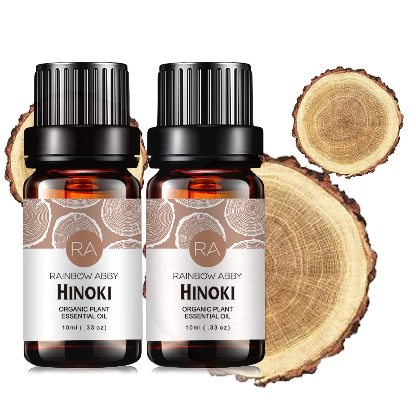 Hinoki essential oil usage and ingredients display