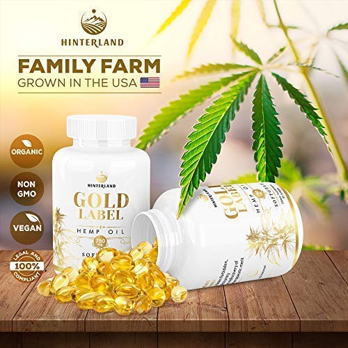 Hinterland Gold Label hemp oil softgels packaging