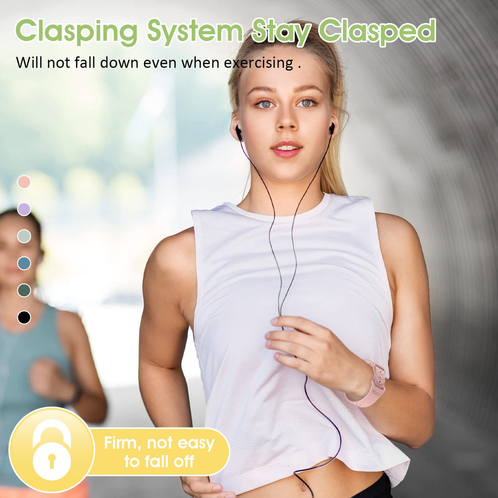 Hion adjustable-wristband-fit close-up with trim-to-size grooves