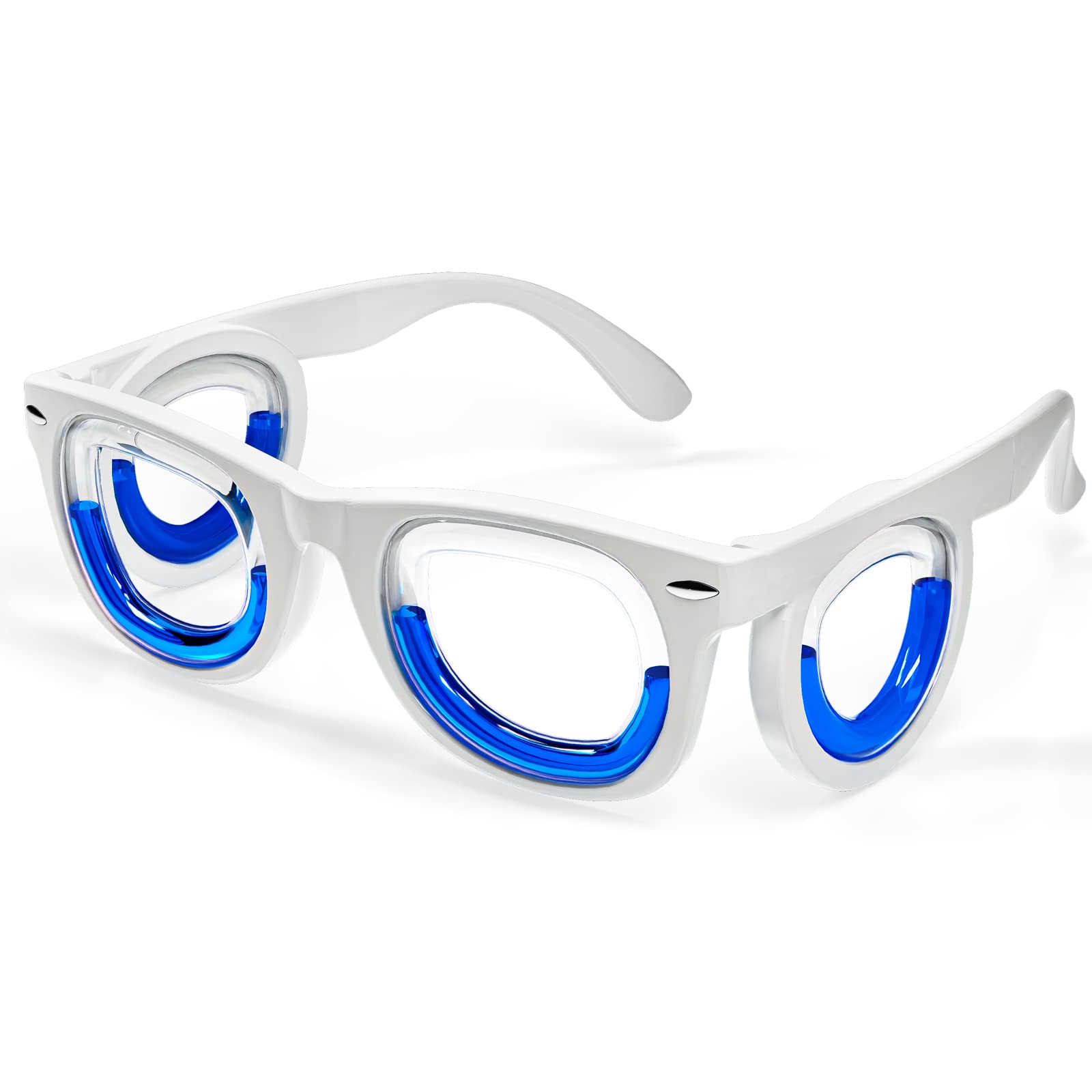 Hion Kids anti-motion glasses front view demonstrate ultra-light design for travel comfort.