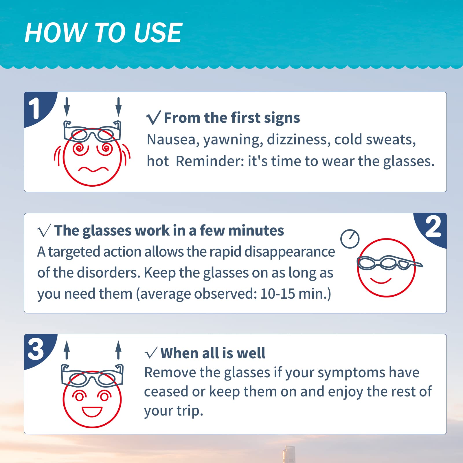 Hion Kids Anti-Motion Glasses pink worn by a child during travel.