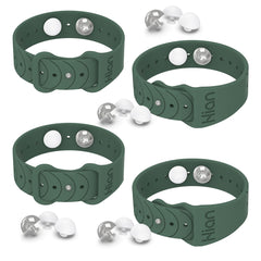 Hion Motion Sickness Bands Pine Green Pack ready for travel and comfort.