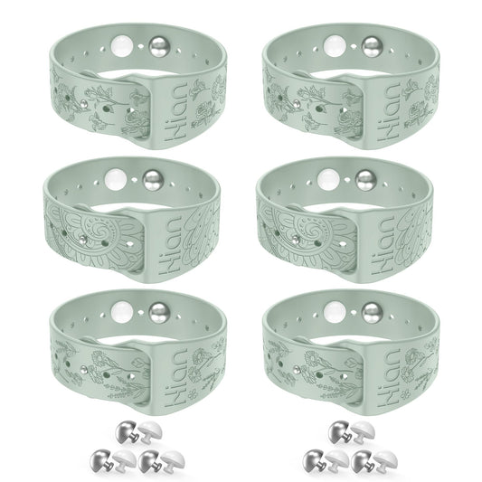 Hion motion sickness bracelets closeup in Beryl color highlighting stylish design and comfort