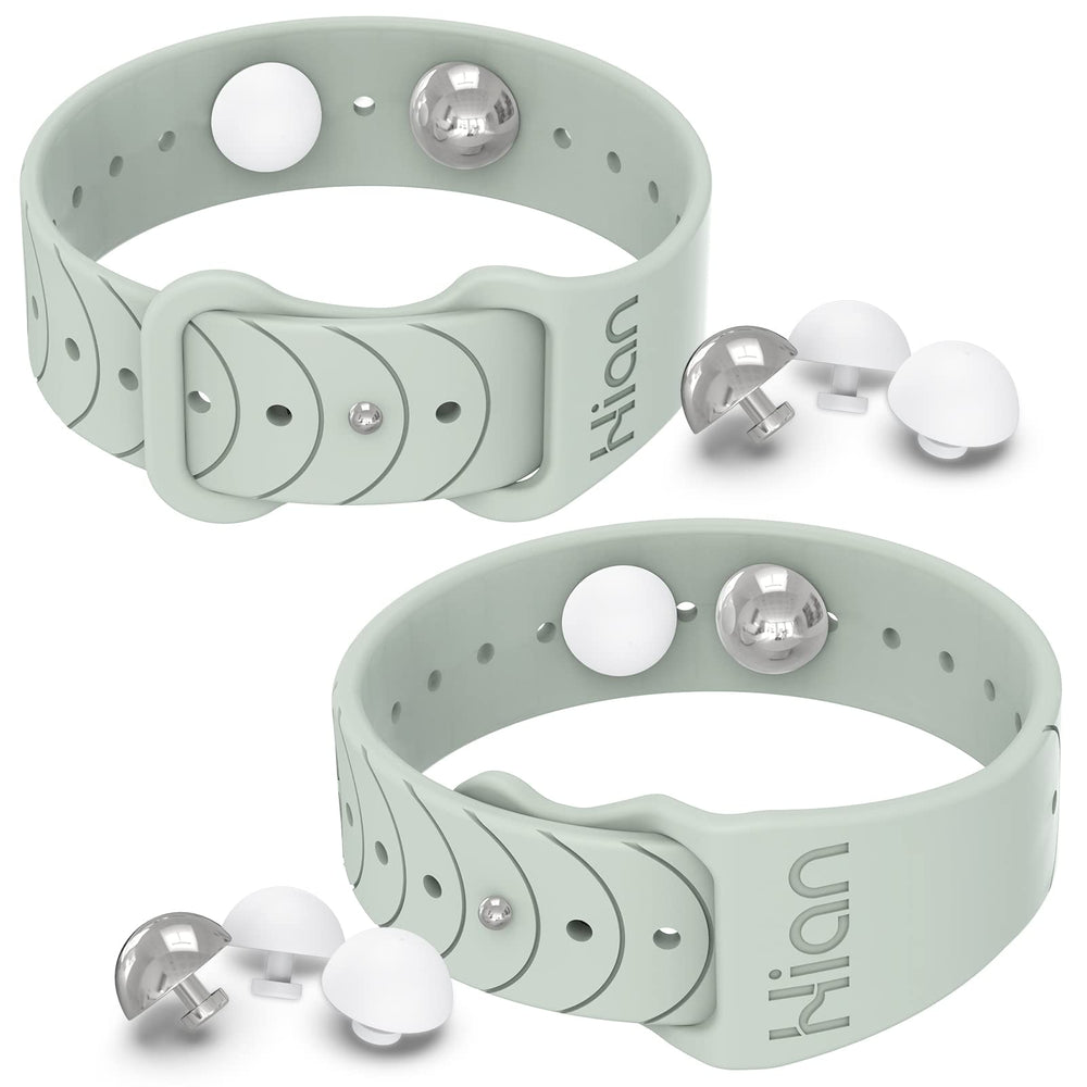 Hion motion sickness bracelets closeup show comfortable silicone bands for nausea relief
