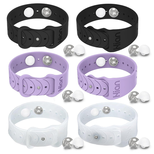 Hion motion sickness bracelets packaging with three color pairs for on-the-go relief