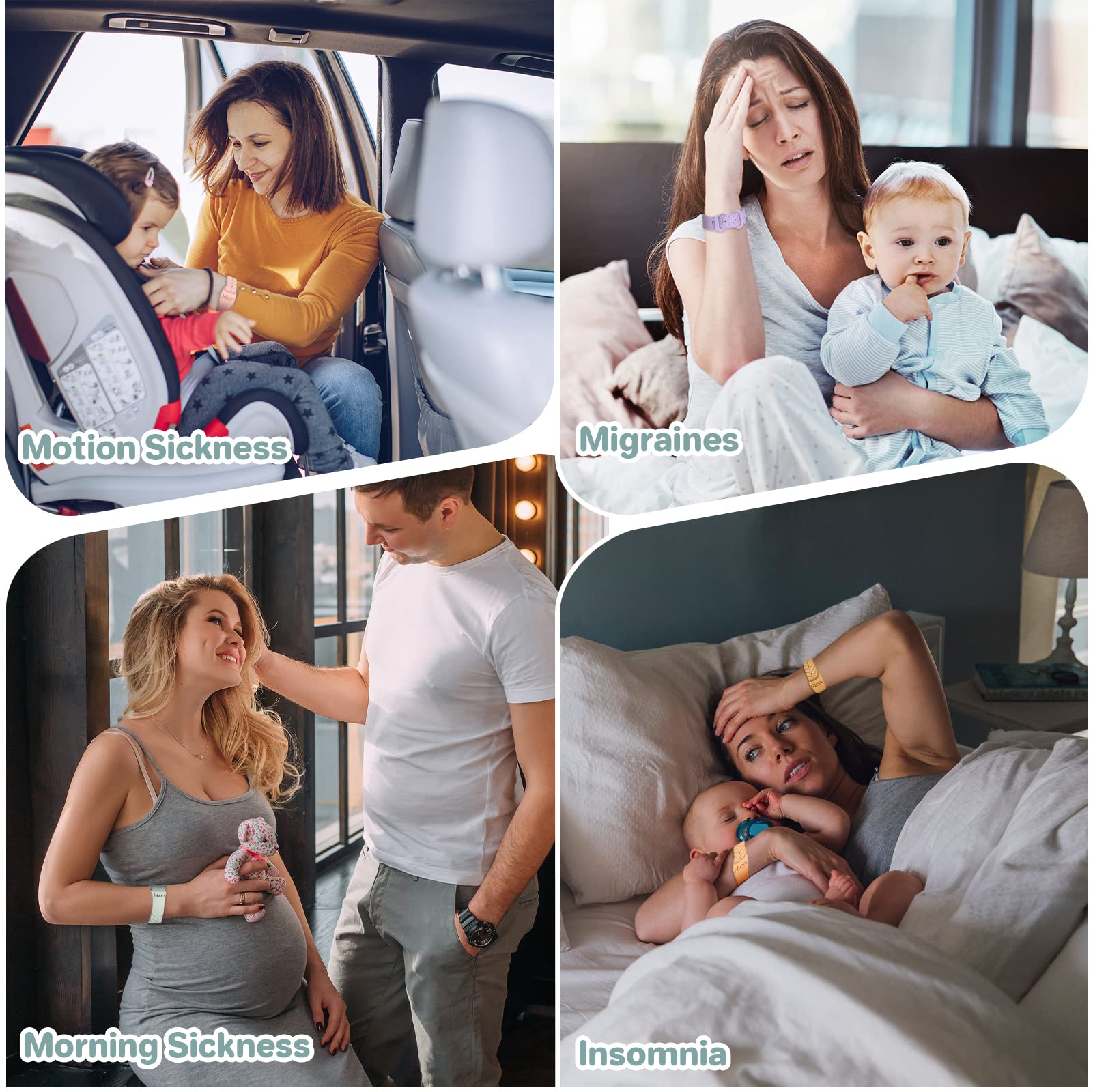 Hion two-pairs pack presenting value pack for family trips and pregnancy nausea relief
