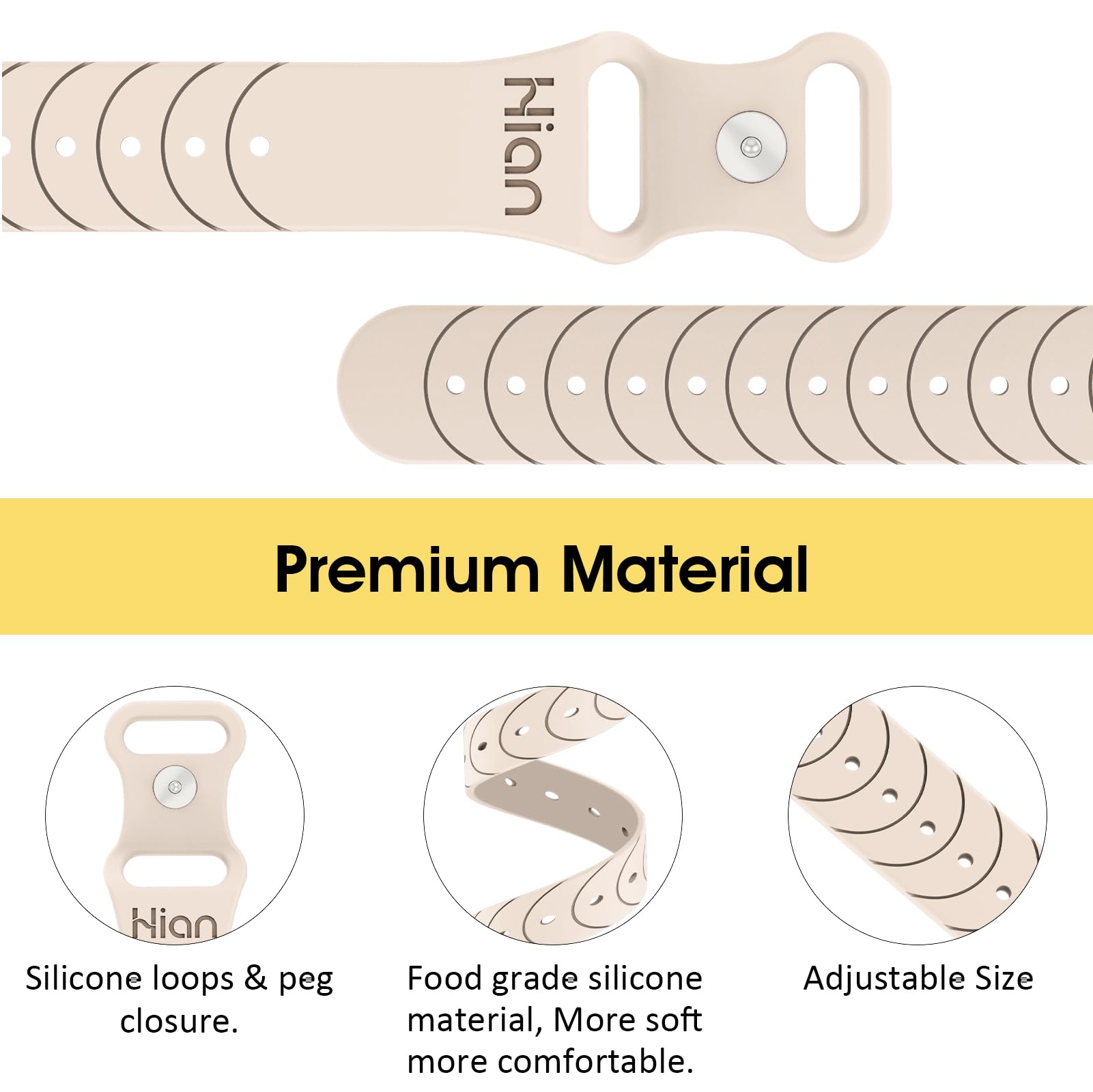 Hion motion sickness wristband close-up with soft silicone and secure clasp