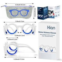 Hion Motion Sickness Glasses foldable and ultra-light for travel.