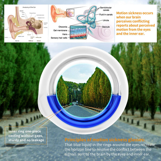 Foldable Hion motion sickness glasses with compact design for easy packing
