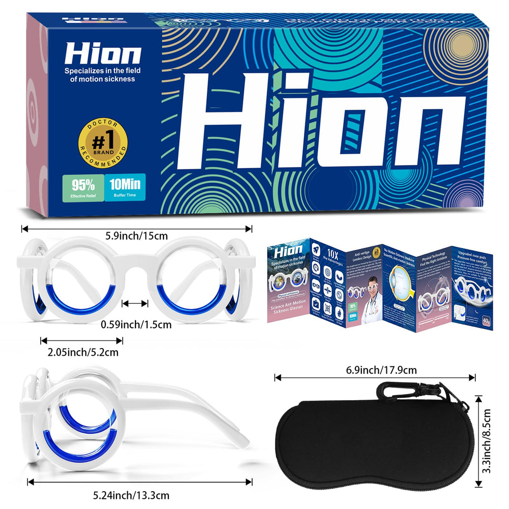 Liquid filled rims close-up on Hion glasses showing horizon adjustment