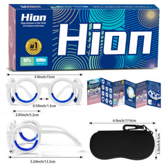 Liquid filled rims close-up on Hion glasses showing horizon adjustment