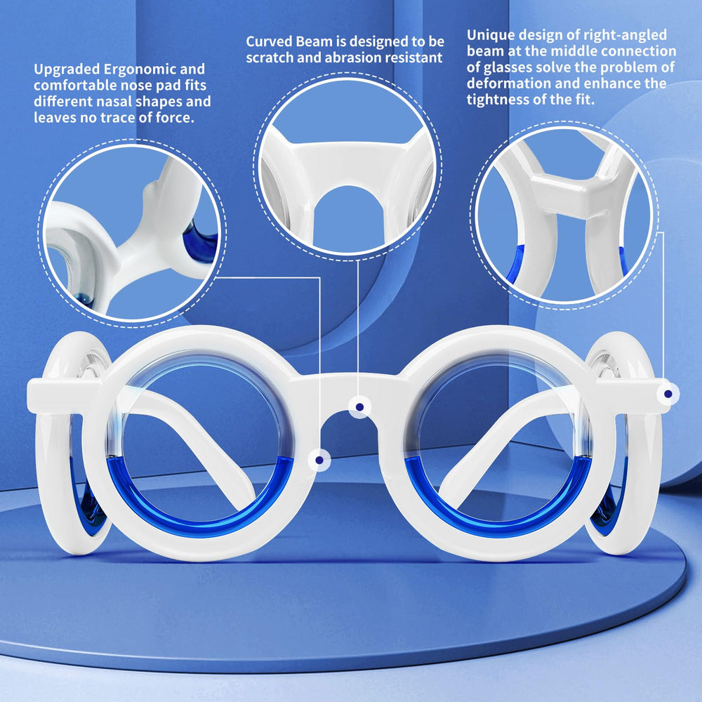 Hion Motion Sickness Glasses right-angled beam prevents deformation for secure fit.
