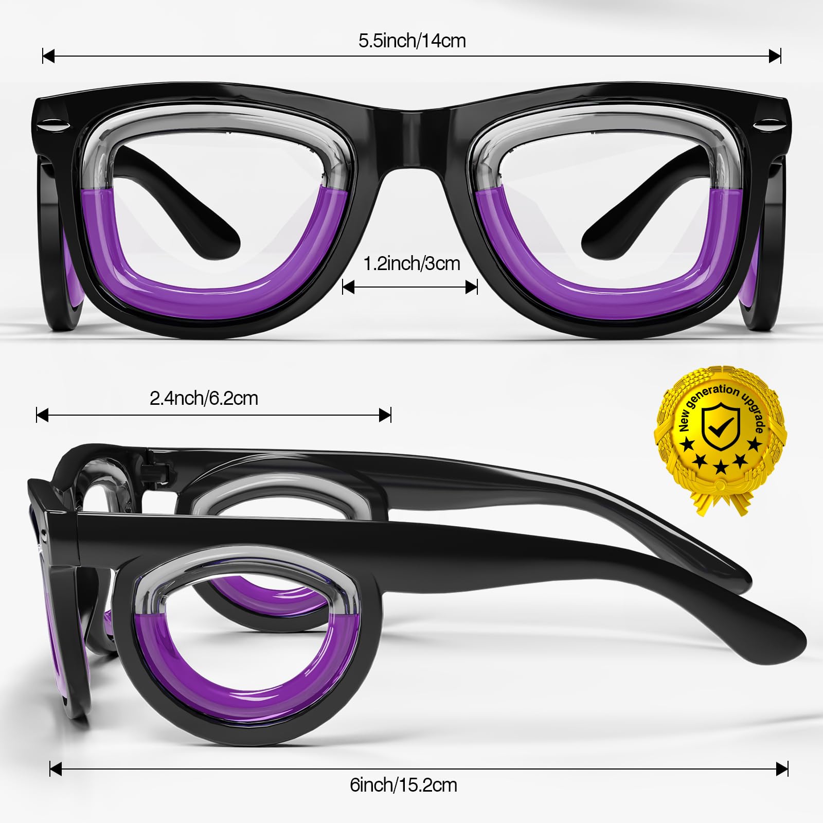 Hion motion sickness glasses side profile showing ultra-light frames