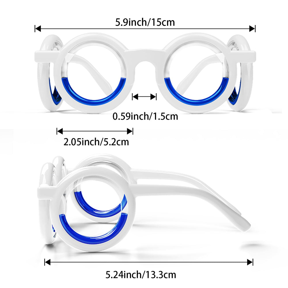 Hion Motion Sickness Glasses worn on a trip, offering lightweight comfort.