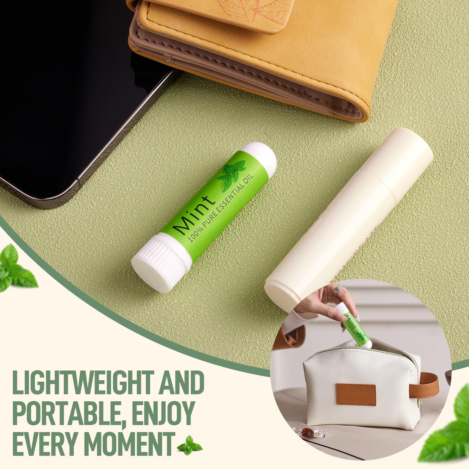 Hion Nausea Relief Inhaler packaging closeup highlights natural ingredients