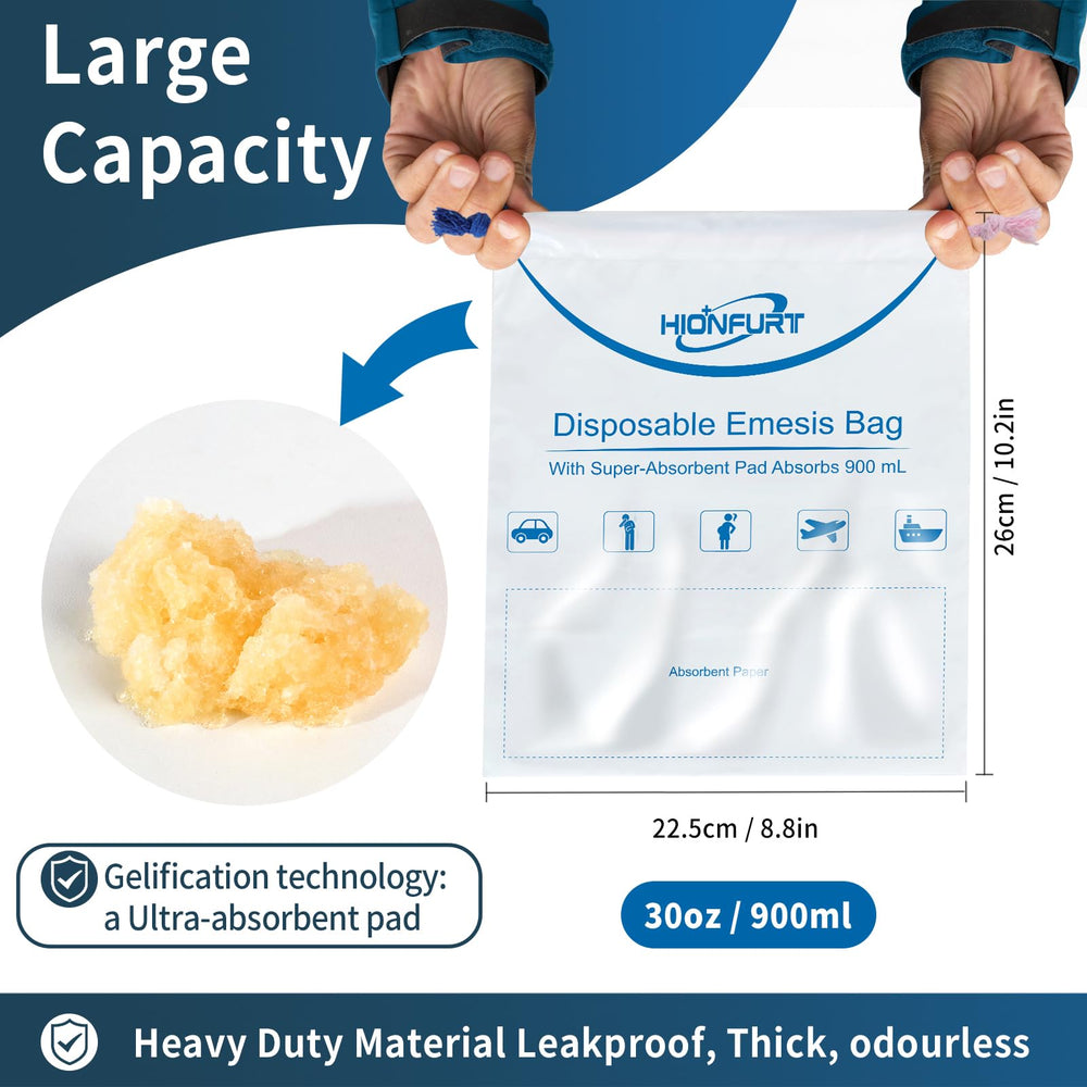 Hionfurt leak-resistant barf bag packaging demonstrates secure containment