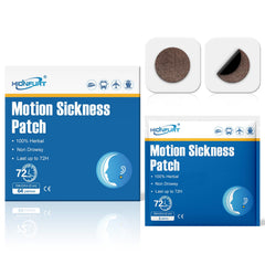 Hionfurt motion patches pack, travel-ready non-drowsy relief for motion sickness.