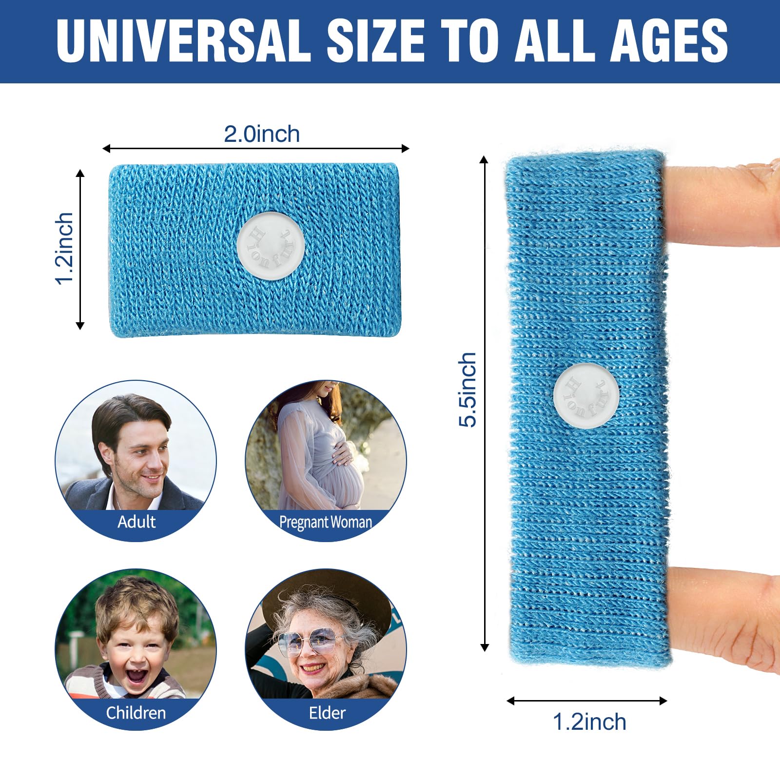 Hionfurt motion sickness bands demonstrate universal fit for all ages
