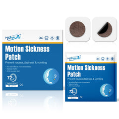 Hionfurt motion sickness patches pack-front demonstrates travel-ready packaging for convenient on-the-go relief.