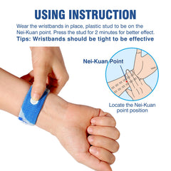 Hionfurt Nei-Kuan point stud placement detail on wrist for effective acupressure