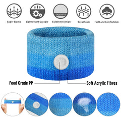 HIONXMGA motion sickness bands wrist-application demonstrates comfortable drug-free relief on the go