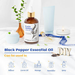 Aromatherapy setup with HIQILI Black Pepper Essential Oil