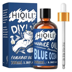 Hiqili Blue Ocean fragrance oil 100ml in amber glass bottle with dropper