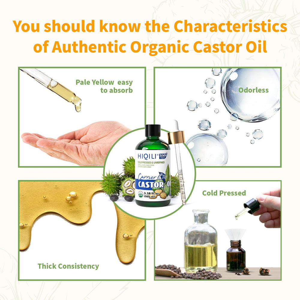 Eyelash and eyebrow enhancement with castor oil