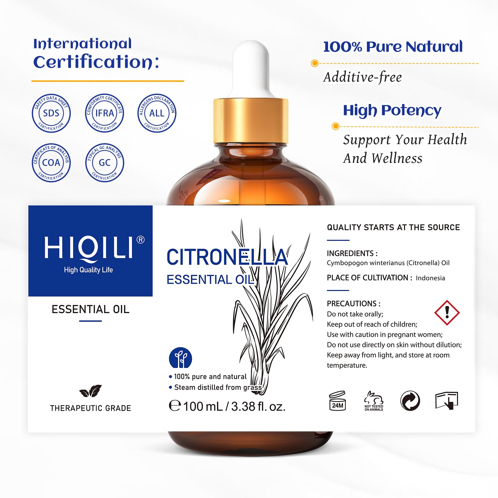 10ml travel bottle included with the 100ml oil
