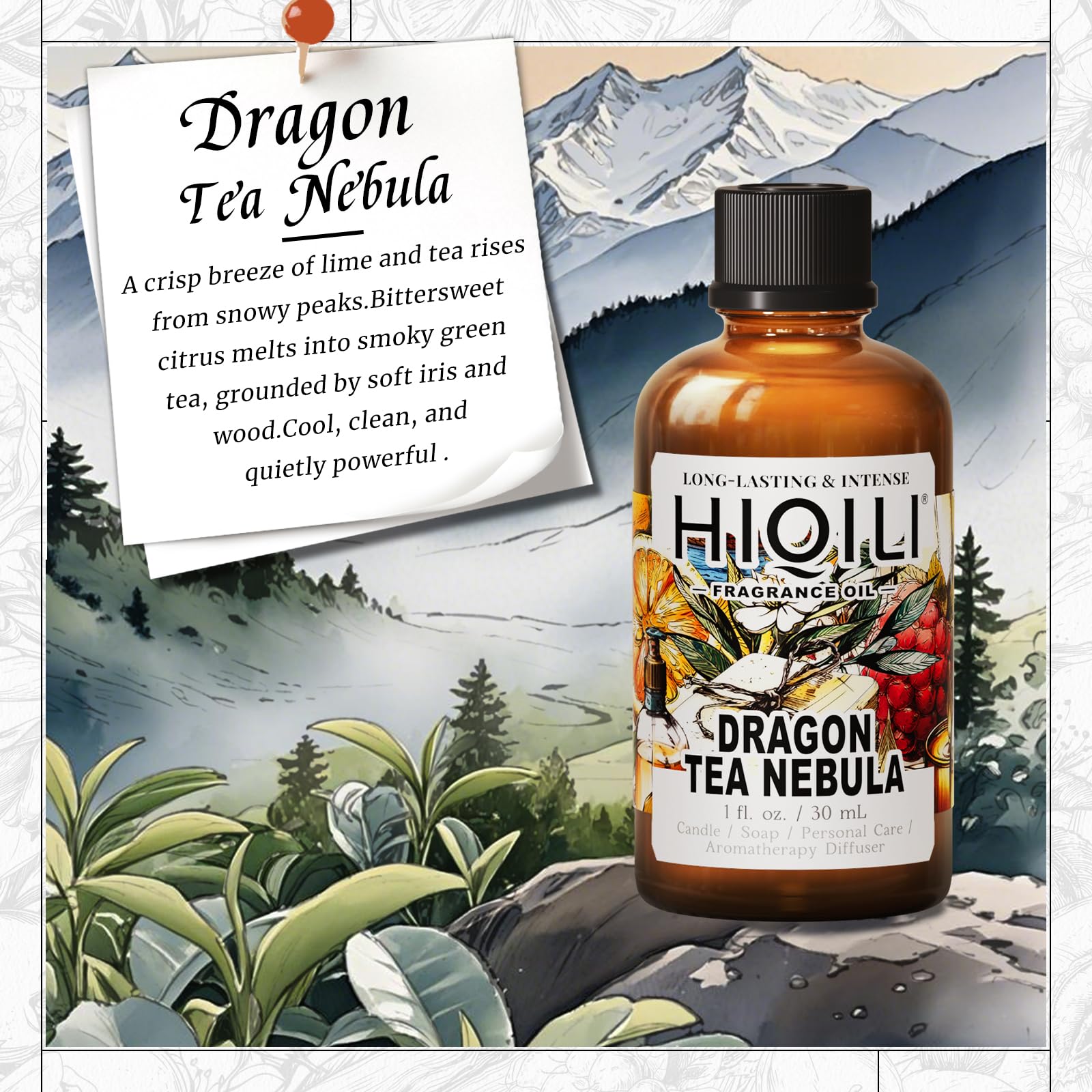 Dragon Tea Nebula fragrance oil used in a diffuser setup