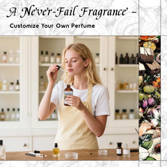 Fragrance oil bottle with graduated dropper for precise measurement