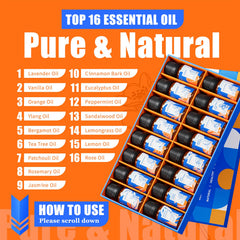 Assorted essential oils for diffusers and aromatherapy