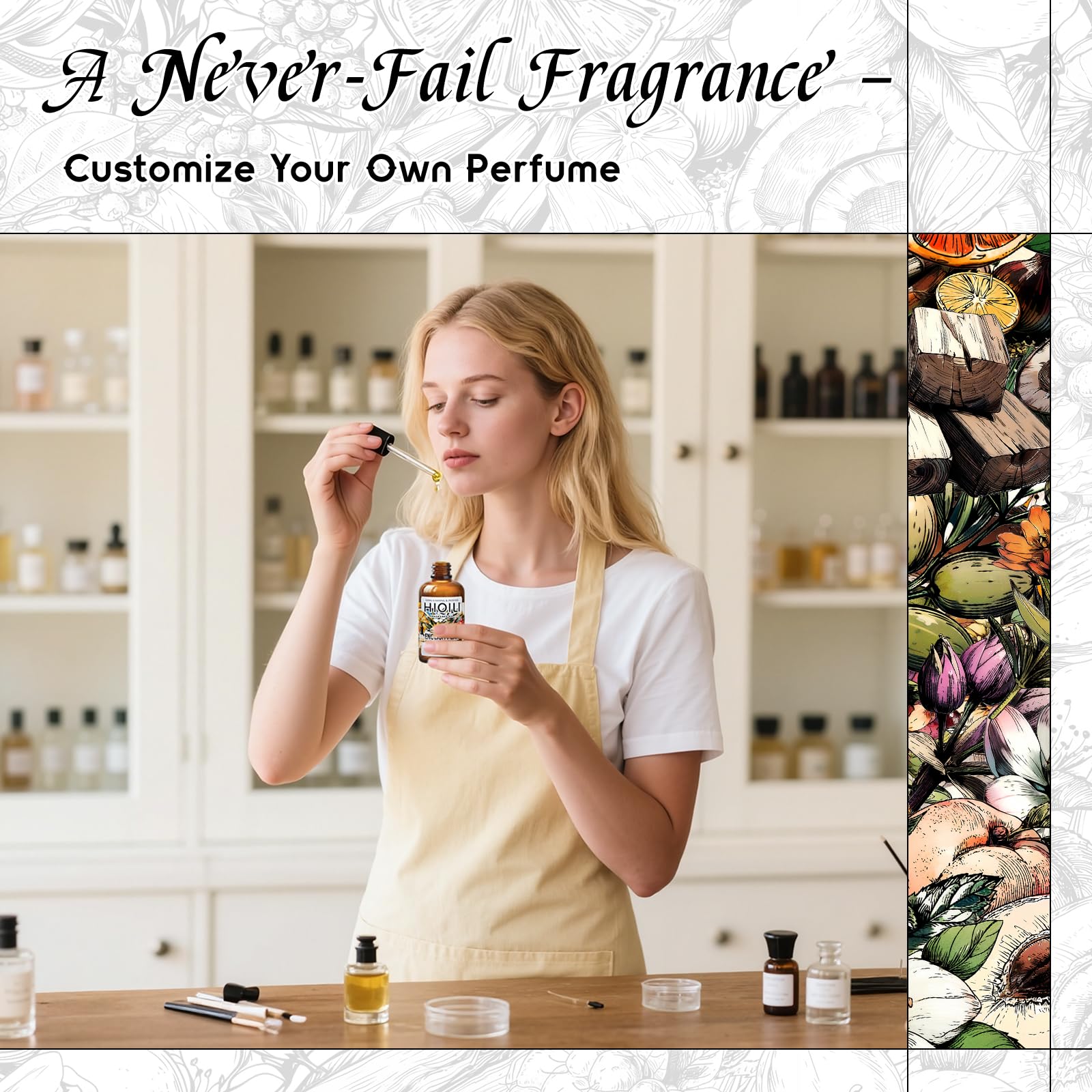 Graduated dropper for HIQILI Pear & Freesia oil
