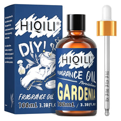 HIQILI Gardenia Fragrance Oil 100ml in amber glass bottle with dropper