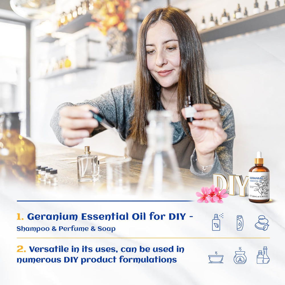 HIQILI Geranium Essential Oil candle