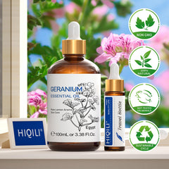 HIQILI Geranium Essential Oil packaging box