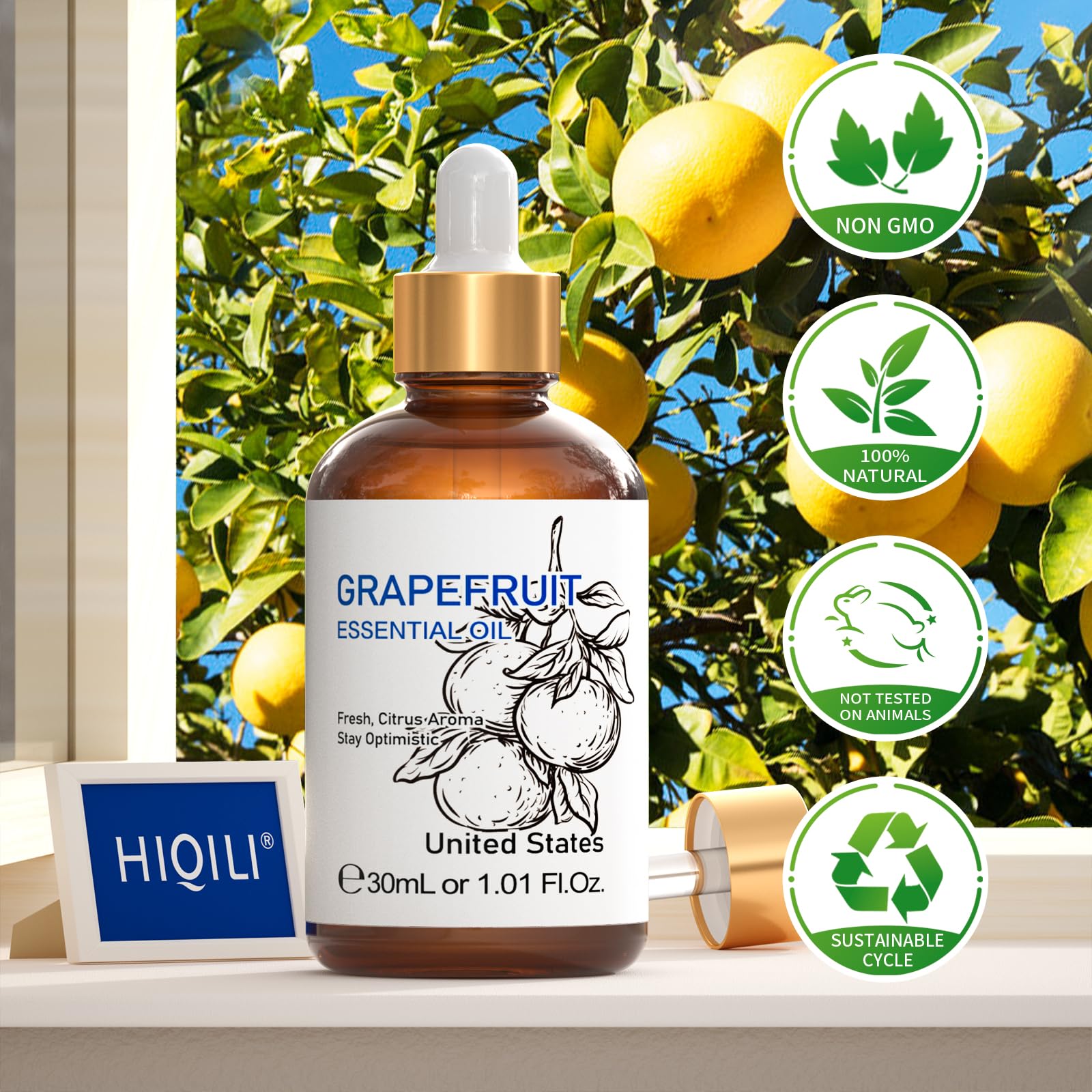 Purity testing certificates for grapefruit oil