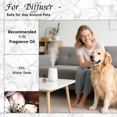 Pet-safe diffuser oil formula label