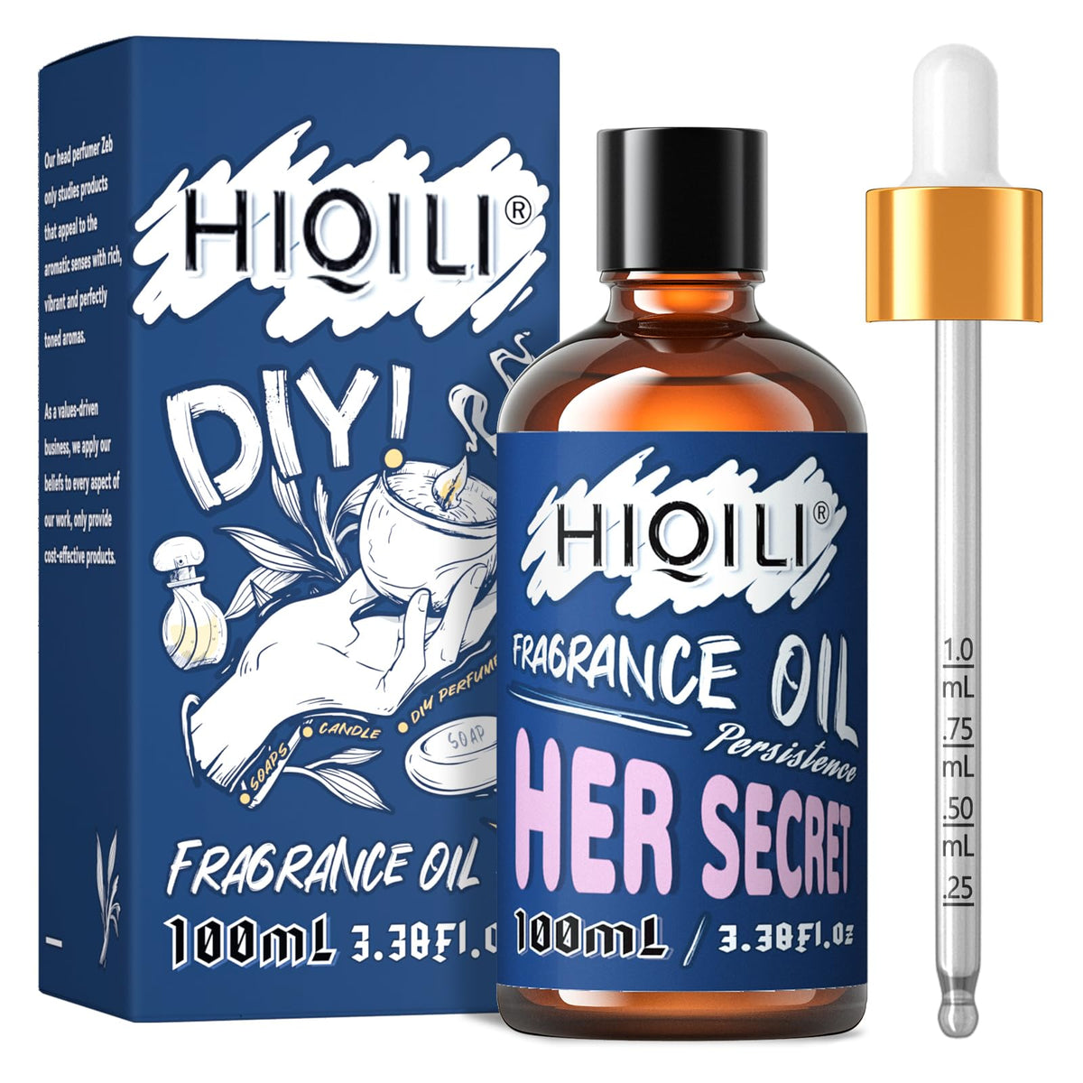 HIQILI Her Secret Fragrance Oil 100ml bottle for diffuser and car freshies