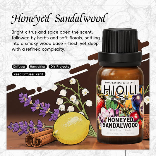 Close up of golden diffuser oil in glass bottle