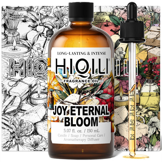 Front view of HIQILI Joy Eternal Bloom Fragrance Oil bottle with jasmine and rose notes