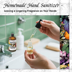 DIY fragrance project setup with diffuser and oils