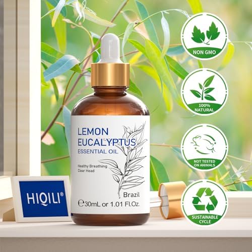 Graduated dropper and bottle details for HIQILI lemon eucalyptus oil
