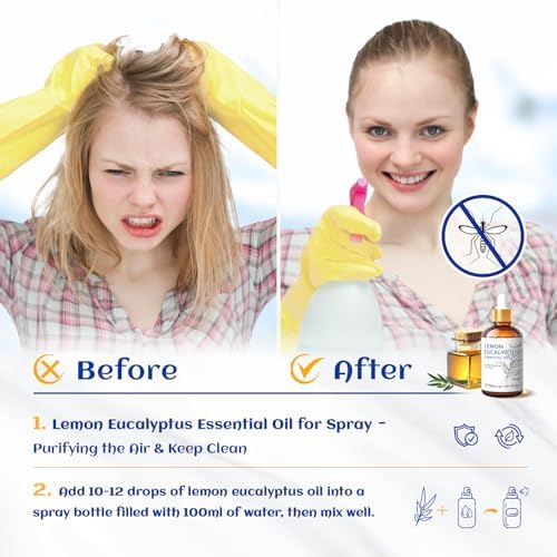 Lemon eucalyptus essential oil used for spray and room scent