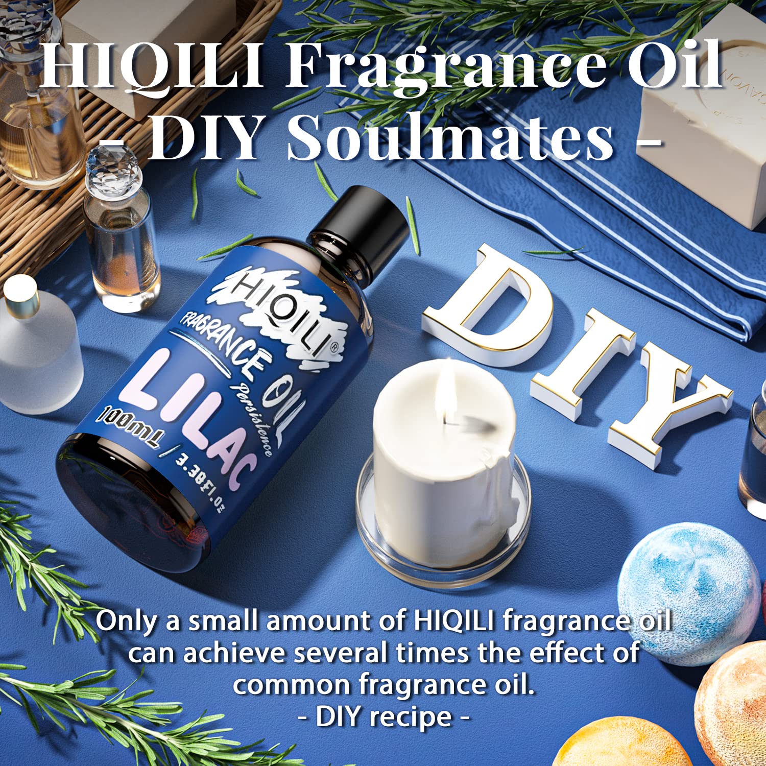 Close-up of HIQILI Lilac Fragrance Oil label