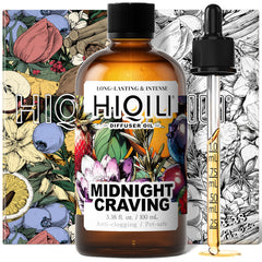 Hiqili Midnight Craving Diffuser Oil amber glass bottle with dropper