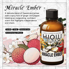 Fragrance notes collage showing lychee, magnolia, pepper, and freesia