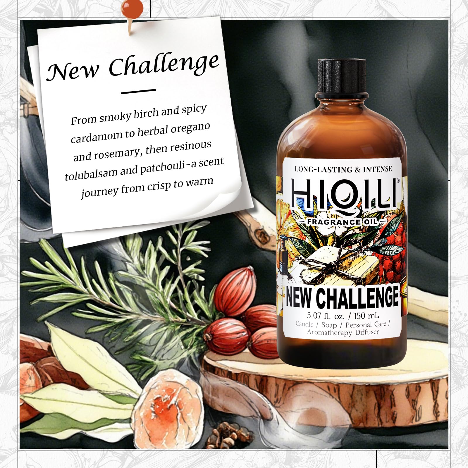 Diffuser releasing the New Challenge fragrance into a bright room
