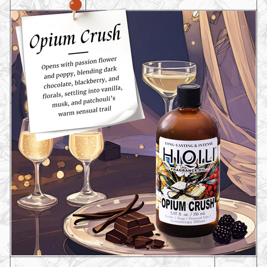 Close-up of vanilla beans and Mexican chocolate representing Opium Crush