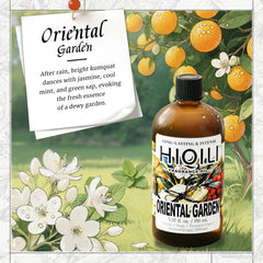 Close-up of citrus notes - kumquat, jasmine, pomelo